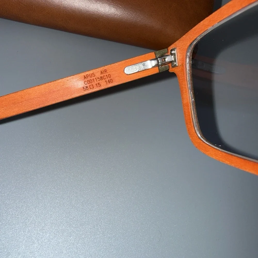 FEB 31ST Apus Air Green /Orange WOOD AUTHENTIC EYEGLASS Frames C00158C10 & Case